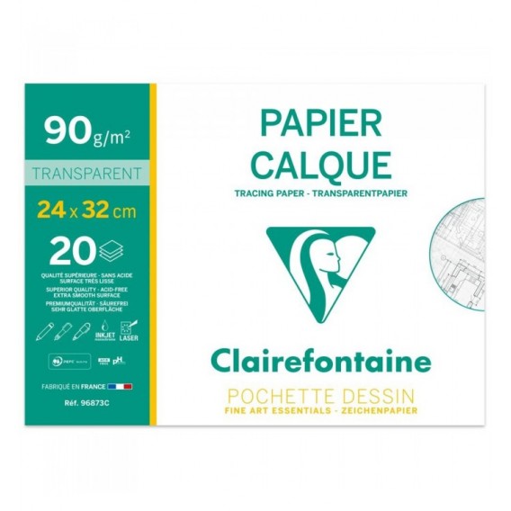 PAPIER CALQUE 240X320 90G / POCH 20F