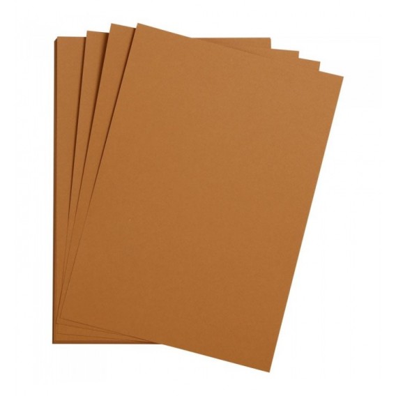 FEUILLE DESSIN A GRAIN 50X65 MARRON 160G