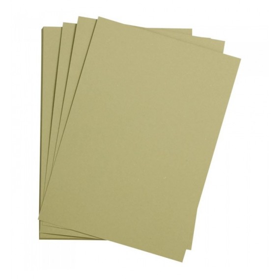 FEUILLE DESSIN A GRAIN 50X65 VERT AMANDE 160G
