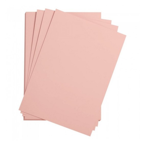 FEUILLE DESSIN A GRAIN 50X65 ROSE 160G