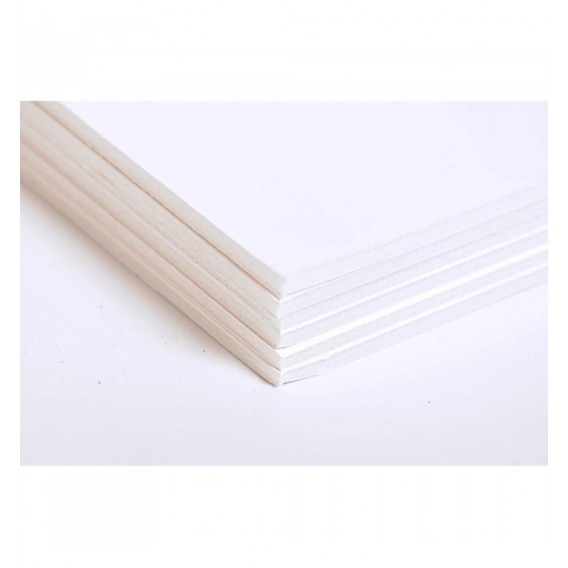 CARTON MOUSSE BLANC 5mm 70X100cm - PAQUET DE 5
