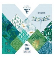 PAPIER ORIGAMI 60 FLLES 15 X 15 cm VEGETAL CHIC