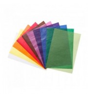 PAPIER VITRAIL CELLOPHANE 24X32 - POCH 10 FLES ASS