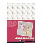 CARTON DECOR 25 X 35 CM GRIBOUILLAGE 40 FEUILLES