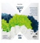 PAPIER SOIE 16X16 PAQT 500 FLLES ASS