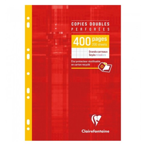 COPIES DOUBLES 90G SEYES 210X297 / PAQ 100 COPIES (400P)