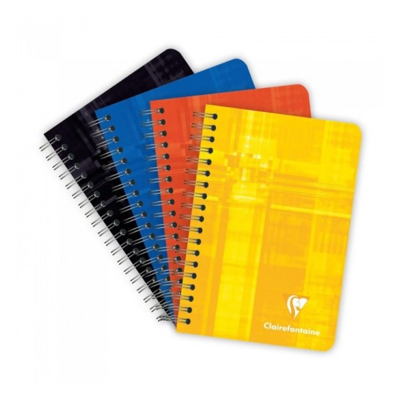 CARNET CLAIREFONTAINE SPIRALE 9X14cm 100P 5X5 90G