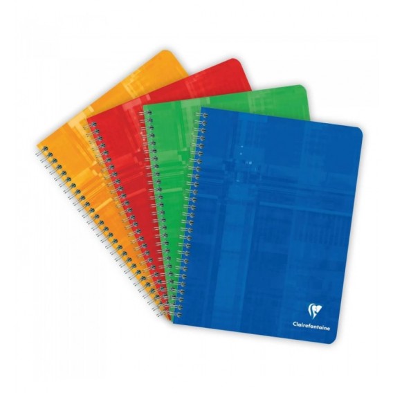 CAHIER CLAIREFONTAINE SPIRALE 17X22cm 100P 5X5 90G