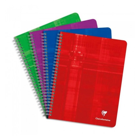 CAHIER CLAIREFONTAINE SPIRALE 17X22cm 5X5 180P 90G