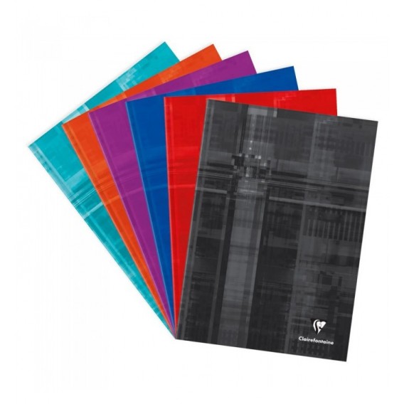 CAHIER CLAIREFONTAINE BROCHE RIGIDE 21X29,7cm 192P 5X5 90G