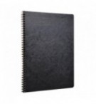 Carnet A4 spirales AGE BAG 100 pages ligné noir 781451C