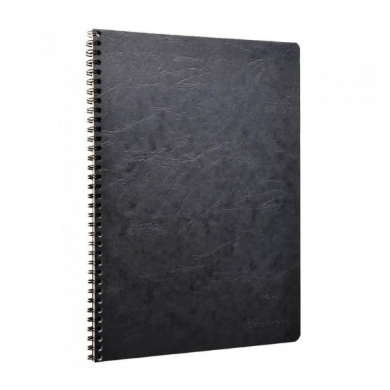 Carnet A4 spirales AGE BAG 100 pages ligné noir 781451C