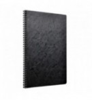 Carnet A4 spirales AGE BAG 100 pages ligné noir 781451C