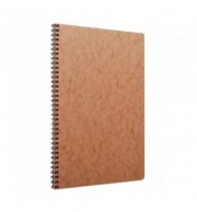 CAHIER SPIRALE AGE BAG 210x297mm (A4) SPIRALES 100P LIGNEES - HAVANE