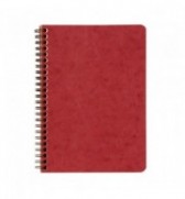 CARNET SPIRALE AGE BAG 148x210mm (A5) SPIRALES120P LIGNEES - BORDEAUX