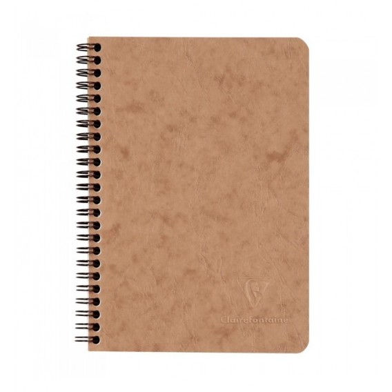 CARNET SPIRALE AGE BAG 148x210mm (A5) SPIRALES 120P LIGNEES - HAVANE