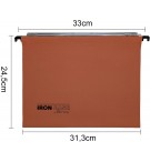 25 Dossiers Suspendus fond en V pour Tiroir - 33 cm Iron Base Bertesi