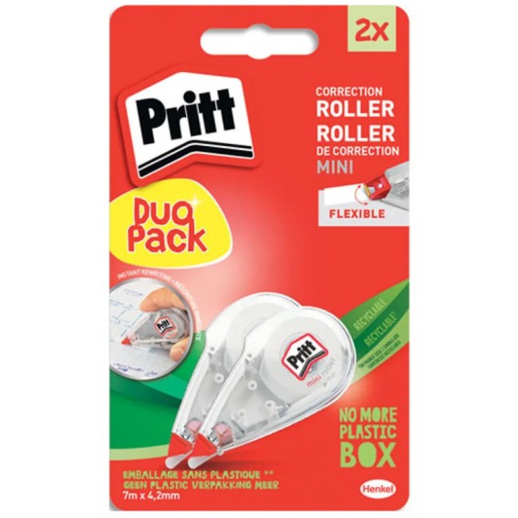 Lot de 2 mini roller de correction PRITT 4.2mmx7m 