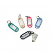 Sachet de 20 Porte-clés plastique coloris assortis 56 x 22 mm