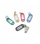 Sachet de 20 Porte-clés plastique coloris assortis 56 x 22 mm
