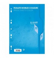 FEUILLETS MOBILES SEYES 80 G BLEU A4 / PAQ 50