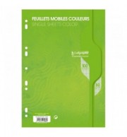FEUILLETS MOBILES SEYES 80 G VERT A4 PAQ 50
