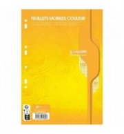 FEUILLETS MOBILES SEYES 80 G JAUNE A4 / PAQ 50