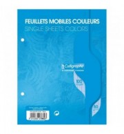 FEUILLETS MOBILES 17X22 80G BLEU / PAQ 50
