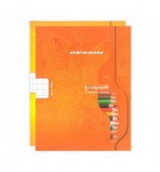 CAHIER PIQURE 17X22cm DESSIN 16P 10X10 90G