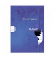 CAHIER PIQURE 21X29,7cm 24P MUSIQUE/SEYES 70G