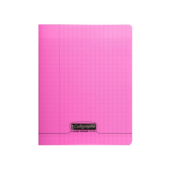 CAHIER POLYPRO 24X32cm SEYES 48P 90G - ROSE