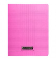 CAHIER POLYPRO 24X32cm SEYES 48P 90G - ROSE