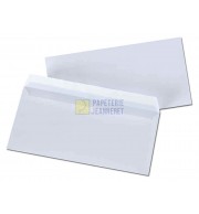 500 ENVELOPPES BLANCHES 110X220mm 80G AUTOCOLLANTES