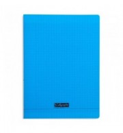 CAHIER POLYPRO 24X32cm SEYES 140P 90G - BLEU