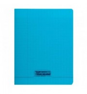 CAHIER POLYPRO 17X22cm SEYES 48P 90G - BLEU