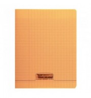 CAHIER POLYPRO 17X22cm SEYES 48P 90G - ORANGE