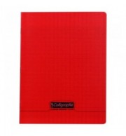 CAHIER POLYPRO 17X22cm SEYES 96P 90G - ROUGE
