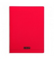 CAHIER POLYPRO 24X32cm SEYES 96P 90G - ROUGE