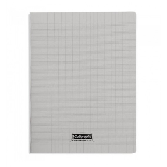 CAHIER POLYPRO 24X32cm SEYES 96P 90G - GRIS