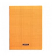CAHIER POLYPRO 24X32cm SEYES 96P 90G - ORANGE