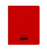 CAHIER POLYPRO 17X22cm 3mm  INT. 32P 90G ROUGE