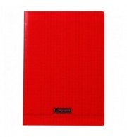 CAHIER POLYPRO 21X29,7cm SEYES 96P 90G - ROUGE