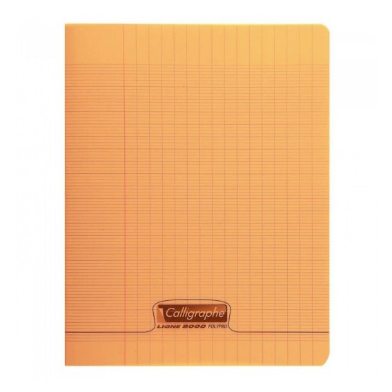 CAHIER POLYPRO 24X32cm SEYES 48P 90G - ORANGE