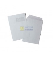 50 POCHETTES BLANCHES 229X324mm 90G FENETRE AUTOADHESIVES