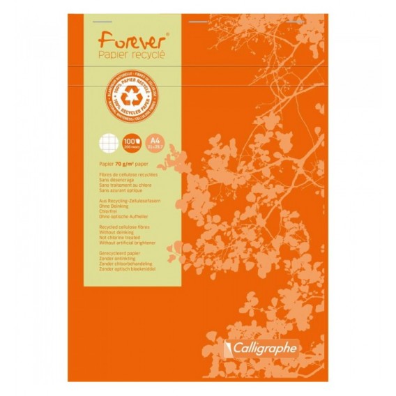 BLOC NOTES 200P 5X5 RECYCLE 70G A4