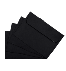 ENVELOPPES 114X162mm NOIRES AUTO ADHESIVES - PAQUET DE 50