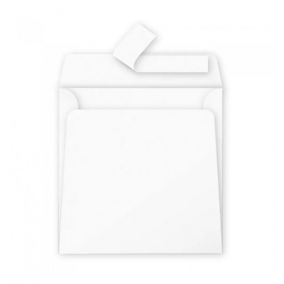 ENVELOPPE 170X170mmBLANC AUTO ADHESIVE/ PQT DE 50