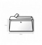 ENVELOPPE 110X220mm IVOIRE AUTO ADHESIVE 120G - PAQUET DE 50