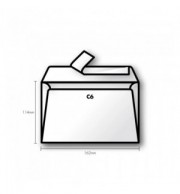 ENVELOPPE 114X162mm BLANCHE AUTO ADHESIVE 120G / 50