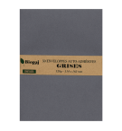 ENVELOPPES 114X162mm GRIS ACIER AUTO ADHESIVES - PAQUET DE 50